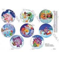 Схема для вишивки бісером ”Ялинкові прикраси «Смішарики»”