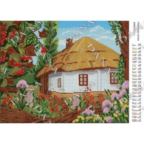 Схема для вишивки бісером "Українська хатина"