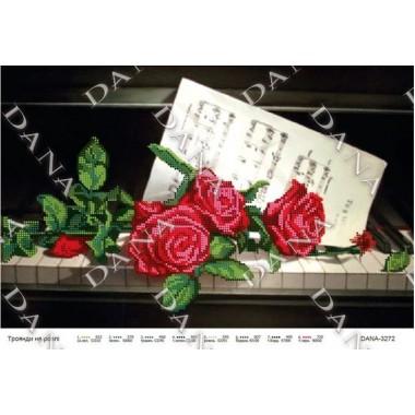 Схема для вишивки бісером "Троянди на роялі"