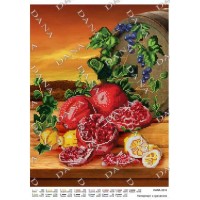 Схема для вишивки бісером "Натюрморт з гранатами"