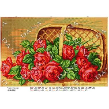 Схема для вишивки бісером "Червоні троянди"