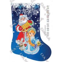 Схема для вишивки бісером “Дід Мороз та Снігуронька” (чобот)