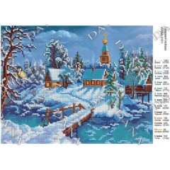 Схема для вишивки бісером "Зимовий пейзаж"