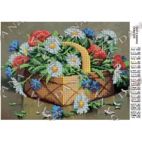 Схема для вишивки бісером "Букет в корзинці"