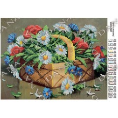 Схема для вишивки бісером "Букет в корзинці"