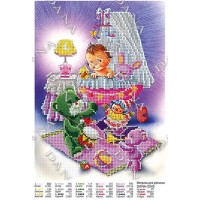 Схема для вишивки бісером "Метрика для дівчинки" (варіант 4)