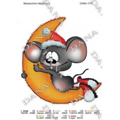 Схема для вишивки бісером "Мишенятко гойдається"