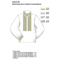 Заготовка чоловічої вишиванки "Тризуби в орнаменті"