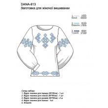 Заготовка жіночої вишиванки - Орнамент "Ромбики" (блакитні)