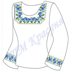 Заготовка для жіночої блузки "Сині фіалки"