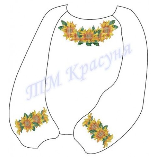 Заготовка дитячої блузки під вишивку "Соняшники"