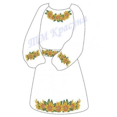Заготовка дитячого плаття під вишивку "Соняшники"