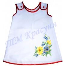 Зшита заготовка дитячого плаття "Метелик з квіточками"