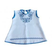 Зшита заготовка дитячого платтячка для самих маленьких "Сині квіточки" (до року)