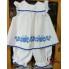 Зшита заготовка дитячого платтячка для самих маленьких "Синій орнамент" (до року)