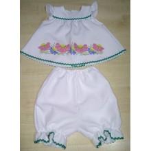 Зшита заготовка дитячого платтячка для самих маленьких "Квіточки" (з штанцями)