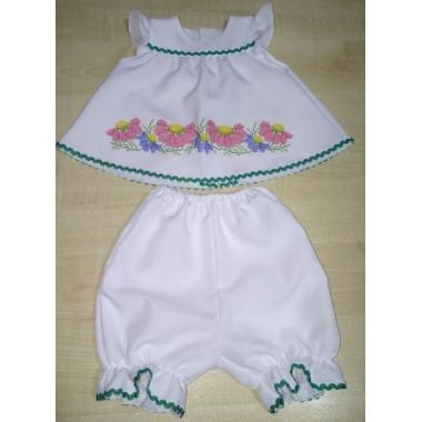 Зшита заготовка дитячого платтячка для самих маленьких "Квіточки" (з штанцями)