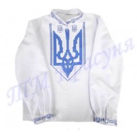 Заготовка дитячої вишиванки "Синій тризуб" ДРМ-39