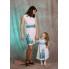 Заготовка дитячого плаття під вишивку "Пишні блакитні маки" (для маленьких)