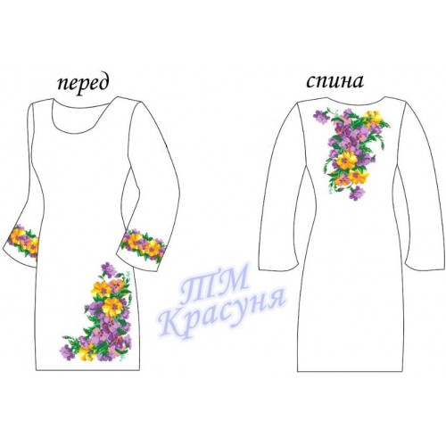 Заготовка плаття під вишивку бісером "Ніжні квіти"