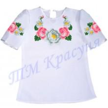 Пошита заготовка дитячої блузки під вишивку "Пишні троянди"