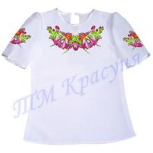 Пошита заготовка дитячої блузки під вишивку "Дзвіночки та метелики"