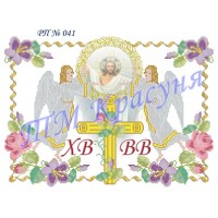Заготовка пасхального рушника під вишивку бісером "Ангели"