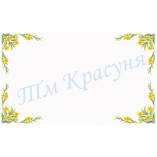 Скатертина під вишивку бісером "Жовті квіти" СК-1