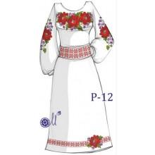 Заготовка плаття під вишивку - композиція "Маки з матіолами"