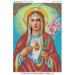 Схема ікони для вишивки бісером "Непорочное Сердце Марии" (А2)