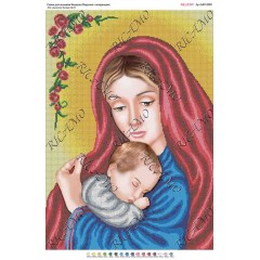Схема ікони для вишивки бісером "Мадонна с младенцем" (А2)