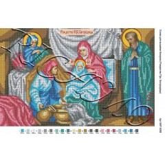 Схема ікони для вишивки бісером "Рождество Пресвятой Богородицы" (А3)