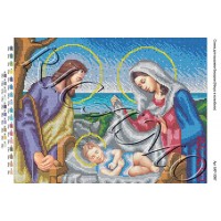 Схема ікони для вишивки бісером "Иисус в колыбели" (А3)