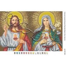 Схема ікони для вишивки бісером "Пара Діва Марія та Ісус Христос" (А3)
