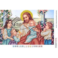 Схема ікони для вишивки бісером “Иисус Христос с детьми“ (А3)