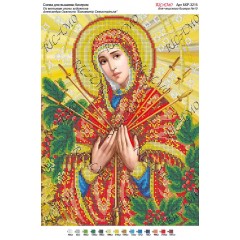 Схема ікони для вишивки бісером “По мотивам А.Охапкина «Богоматір Семистрільна»“ (А3)