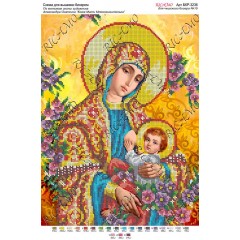 Схема ікони для вишивки бісером “По мотивам А.Охапкина «Божа Мати Млекоживителька»“ (А3)