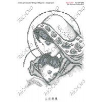 Схема ікони для вишивки бісером “Мадонна с Младенцем“ (А3)