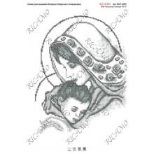 Схема ікони для вишивки бісером “Мадонна с Младенцем“ (А3)