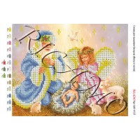 Схема ікони для вишивки бісером "Иисус в яслях"