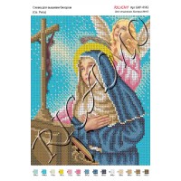 Схема ікони для вишивки бісером "Святая Рита"