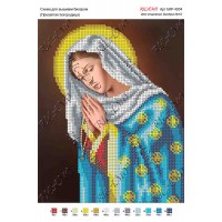 Схема ікони для вишивки бісером "Пресвятая Богородица"