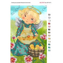 Схема ікони для вишивки бісером "Ангелочек"