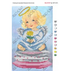 Схема ікони для вишивки бісером "Ангелочек"