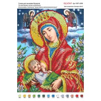 Схема ікони для вишивки бісером "По мотивам А.Охапкина «Божа Мати млекоживителька»"