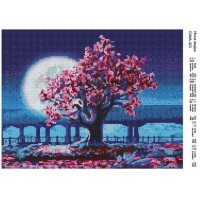 Схема для вишивки бісером "Нічна сакура"
