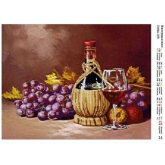 Схема для вишивки бісером "Виноградне вино"