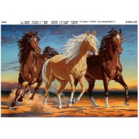 Схема для вишивки бісером "Коні"