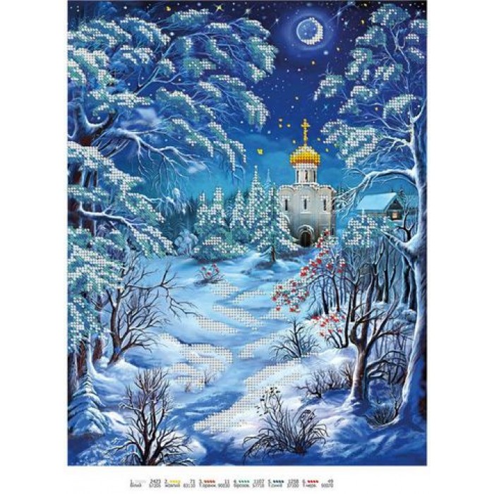 Схема для вишивки бісером "Зимова ніч"