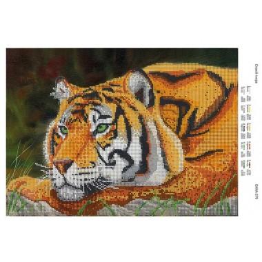 Схема для вишивки бісером "Спокій  тигра"